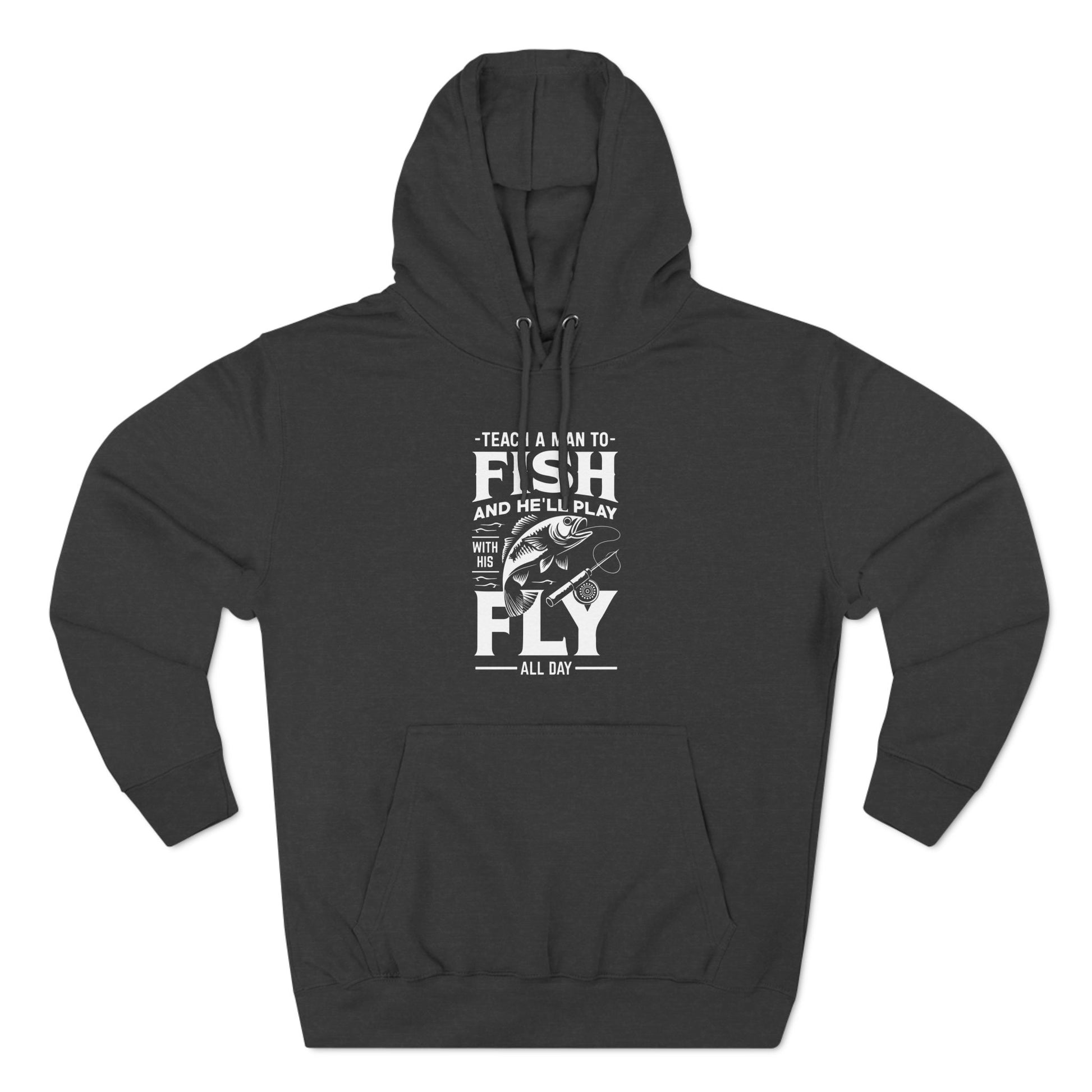 fly fishing gifts, kangaroo pocket hooded sweatshirt