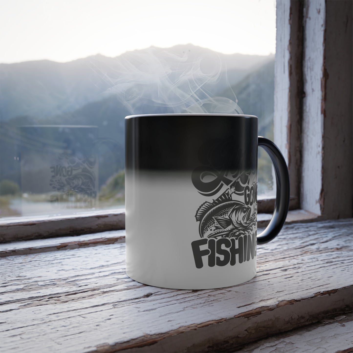 Gifts for girls who like to fish, color morphing mug